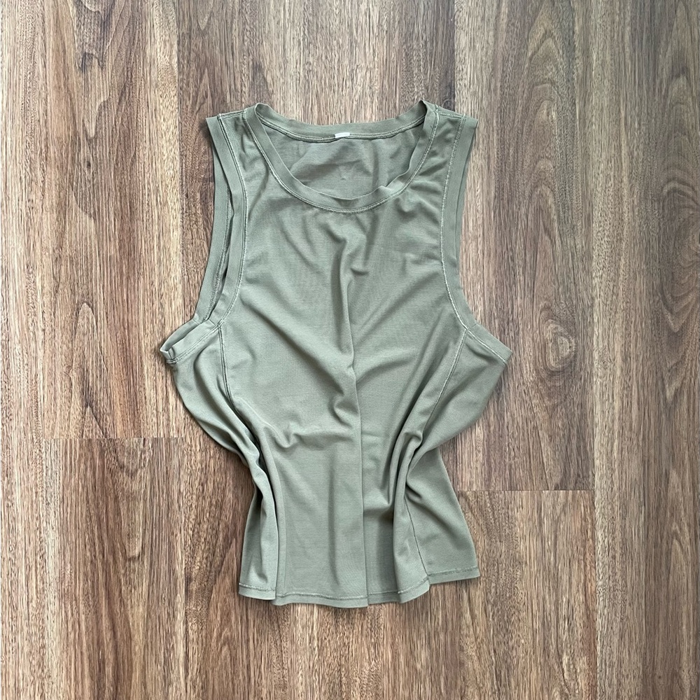 lululemon athletica Olive Green Tank Top